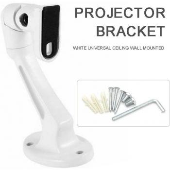 Soporte Universal Blanco para Mini Proyector, Montaje en Pared y Techo con Brazo Ajustable