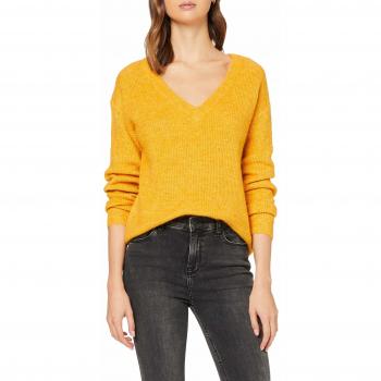 Pieces NOS Pcella LS Wool V-Neck Knit Noos suéter, Amarillo Arrowwood, X-Large para Mujer