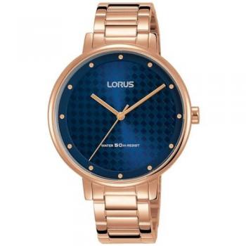 Lorus Reloj Analógico Mujer IP Rose 3 Agujas Metal 5 ATM RG266PX9 (36mm)