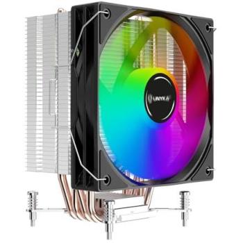 Disipador CPU UNYKAch UNYCOOL H41 ARGB - Multisocket Universal - Ventilador 120mm - Iluminación ARGB - Color Negro