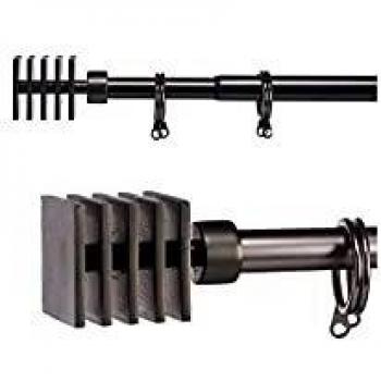 Gift Decor Barra, Metal, Negro, 4.5 x 125 x 4.5 cm