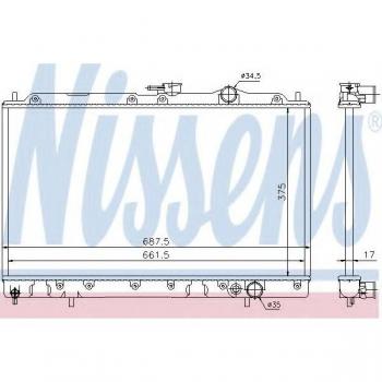 Radiador Nissens 62830 para Refrigeración del Motor con Control Térmico