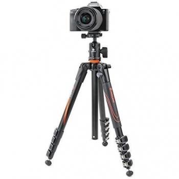 Vanguard VEO 235AB - Trípode de viaje de aluminio, con rótula de bola TBH-50, color negro