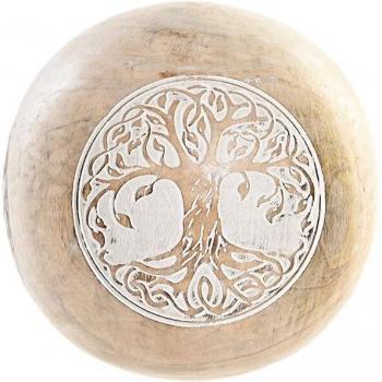 Figura Decorativa DKD Home Decor Blanco Natural Árbol Búho Decapé 13 x 13 x 13 cm