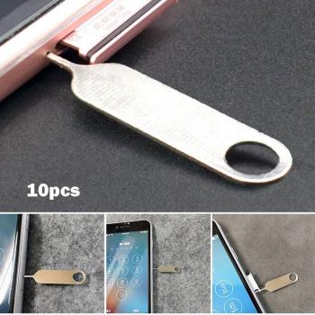 Herramienta de extracción de Pin para tarjetas SIM - 10 piezas, aguja delgada para smartphones DU55