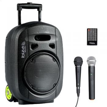 Altavoz Portátil 8 Bluetooth con Batería, USB, SD y TWS - 400W MAX, 1 Micrófono VHF y Mando a Distancia - Autonomía de 6-8 Horas