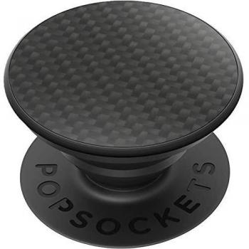 Soporte para Smartphone PopSocket de Fibra de Carbono Genuine Luxe Negro