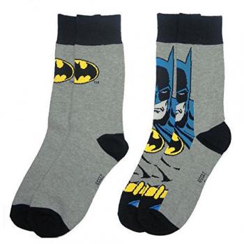 DC 80A241 - Calcetines para Hombre, diseño de Batman, Talla 41 a 45, Pack de 2