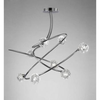 Lámpara de techo Maremagnum 8 Bulbs G9, cromo pulido