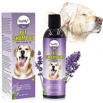 Toulifly Champú para Mascotas, Champú para Cachorros, Champú Antipulgas para Perros, Calma e hidrata la Piel y el Pelaje Secos, Alivia Las alergias, Seca e hidrata la Piel con picazón