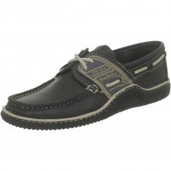 TBS Globek Men's Leather Boat Shoes - Navy Blue Full Grain