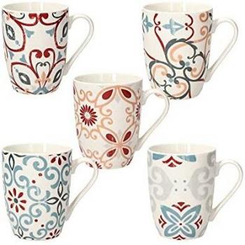 Set de 6 tazas de porcelana - 35 cl