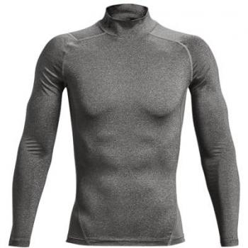 Camiseta de Manga Larga Under Armour HeatGear Armour Comp Mock para Hombre, Color Gris, Talla M, Tipo Compresión