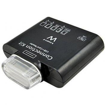 Ewent EW1067 - Kit de conexión con Lector de Tarjetas USB Todo-en-uno para Samsung