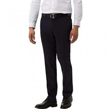Brax Enrico Regular Fit Stretch Virgin Wool Blend Pants - Navy - Size 54
