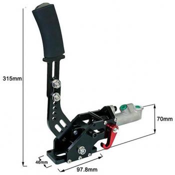 LPY-Hidráulico Drift Racing Freno de mano Vertical Horizontal , black