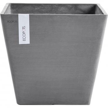 Maceta Cuadrada Ecopots Rotterdam 40x40x35 cm Gris - 37,6 litros