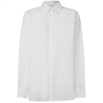 Camisa Casual de Algodón Blanca para Mujer Pepe Jeans Rita Manga Larga - Talla L 2024