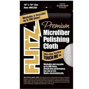 Flitz Premium Microfiber Polishing Cloth - 16 x 16 - Single Pack