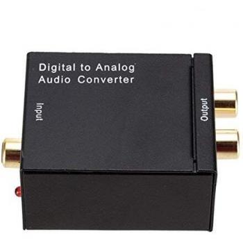 Digital Fiber Coaxial To Channel Decoder Amplifier Audio Coaxial/Digital Fiber To Analog Audio Converter Decoder - Black