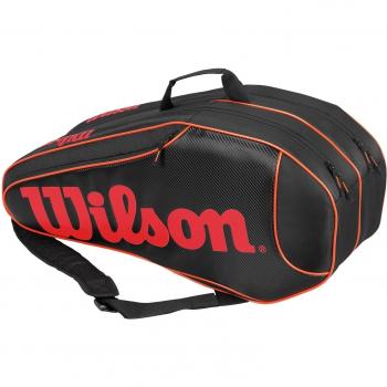 Wilson Burn Team 6 PK BKOR - Bolsa, color negro / naranja, talla única