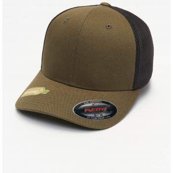 Recycled Mesh Flexfit Trucker Cap Olive/Black