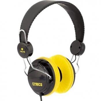 NGS CITRICS - Auricular con Diadema, Color Negro y Amarillo