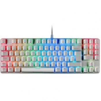 Mars Gaming MKREVOPROWBPT Blanco, Teclado Gaming RGB Mecánico, TKL+ NUM, Switch Azul, Portugués