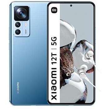 Xiaomi 12T 5G Smartphone Libre Azul 128GB 8GB RAM Pantalla AMOLED 6.67 Cámara de 108MP Hypercharge 120W