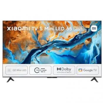 Xiaomi S Mini LED 65 2025 - 4K Ultra HD Smart TV with Google Assistant, QD-Mini LED, Dolby Vision IQ & Atmos, 144Hz Refresh Rate, 1200 nits Brightness