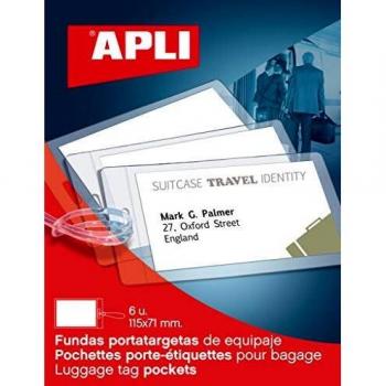 APLI 10428 - Fundas para identificadores de equipaje 6 u.