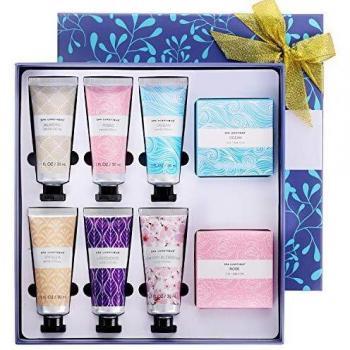 Spa Luxetique Set de Cremas de Manos Con Rápida Absorción y Ultra Hidratación, Crema Protectora de Manos para Mujer, Set de Regalo con 8 Piezas,Cremas de Manos de Manteca de Karité
