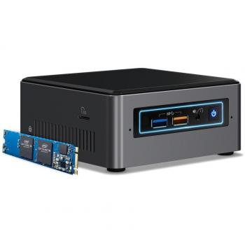 Mini PC Intel NUC7I3BNHX1 - Procesador i3-7100U 2.4GHz, 16GB Intel Optane, HDMI, LAN, WiFi, BT 4.2, USB 3.0 y USB 2.0 - Color Negro y Gris