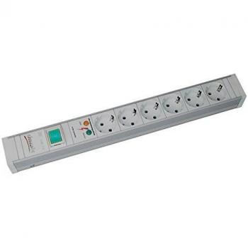 Bachmann 19-Inch Power Strip, 6-Outlet with Surge Protection and Switch, PVC
