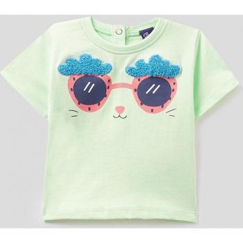 Camiseta bebé niña Street Monkey de manga corta en algodón para edades de 3 meses a 6 años