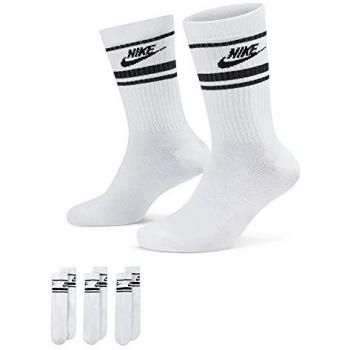 Nike Sportswear Dri-FIT Everyday Essential Crew Socks (3 Pairs) White/Black M unisex