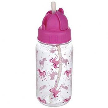 Botella Tritan Regatta con Popote Unicornio Rosa - 350ml