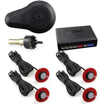 CAR ROVER® Sensores de Aparcamiento Marcha Atras zumbador Alarma con 4 16.5mm UFO Conformado Sensors