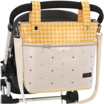 Claro, aquí tienes una opción de nombre más largo para tu producto que cumple con el límite de caracteres:Bolso Multifuncional para Silla de Paseo Rosy Fuentes - Talega PrácticaEste nombre tiene 66 caracteres.