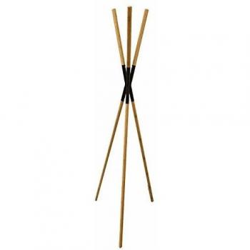 Perchero tipi de madera de pino y metal - 56 cm de diámetro x 172 cm de altura - Color negro