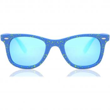 SmartBuy Collection Square Full Rim Plastic Men's Prescription Sunglasses Blue Size 49