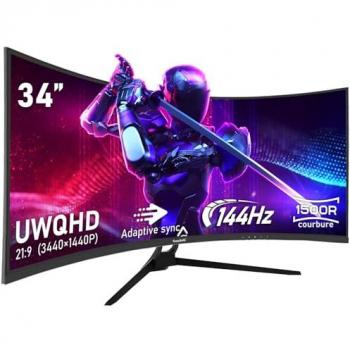 Monitor AOC CU34E4CW 34 UltraWide Quad HD Curvo LED 3440 x 1440, 120Hz, VA, HDR10, USB-C, Multimedia