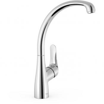 Grifo Monomando de Cocina Tres 21644720 Acero Inoxidable con Ahorro de Agua Repisa