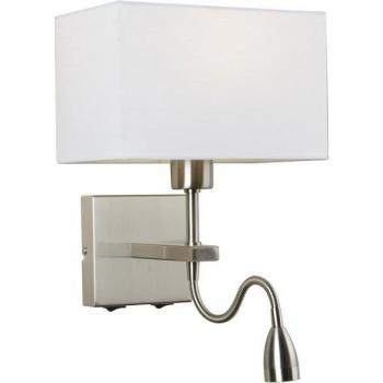 Lámpara de noche moderna Norte Nickel, led, níquel, blanco cálido 3000K, 350lm