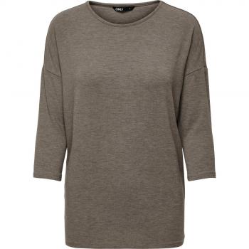 Camiseta de Manga 3/4 para Mujer Only Glamour en Color Marrón