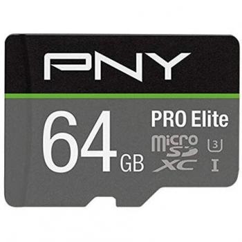 PNY Pro Elite microSDXC 64GB UHS-I U3 Class 10 A1 V30 100MB/s