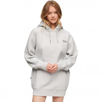 Superdry Essential Hooded Sweat Dress for Women in Glacier Grey Marl