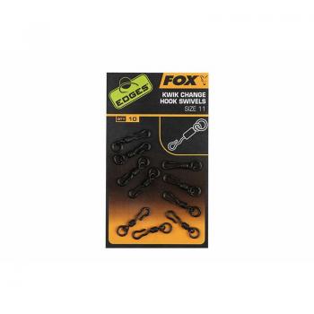 Emerillón Fox Edges Kwik Change Hook Ring Swivels 11 (10ud)