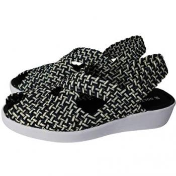 Sandalias Casuales DOCTOR CUTILLAS 13408 Trenzado Elástico Negro para señora, talla 40