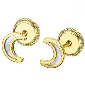 Pendientes de Oro 9k Brillantes para Mujer Time Road LG00151